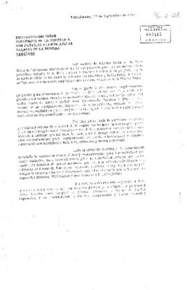 [Carta del Alcalde de Talcahuano al presidente de la República].