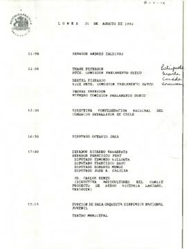 Programa Lunes 31 de Agosto de 1992.