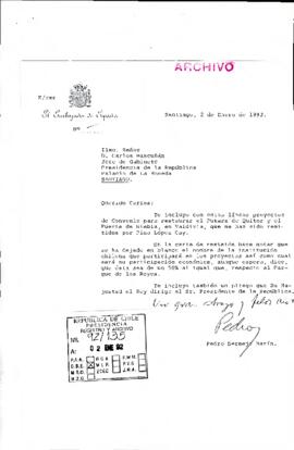 [Carta del Embajador de España dirigida al Jefe de Gabinete Presidencial]