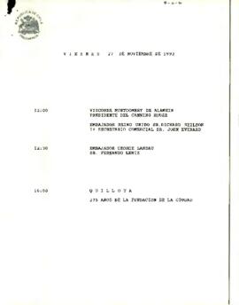 Programa Viernes 27 de Noviembre de 1992.