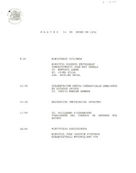 Programa martes 14 de enero de 1992