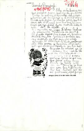 [Carta María José Victoriano Cautivo niña de 8 años]