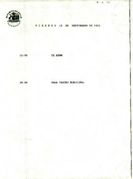 Programa Viernes 18 de Septiembre de 1992.