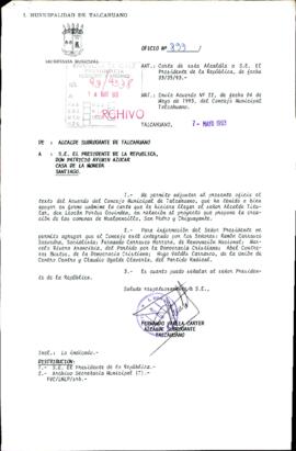 [Oficio Ord. N° 899 de Alcalde de Talcahuano (s), remite acuerdo de Concejo Municipal]
