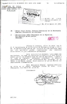[Oficio Ord. N°56 de Director Provincial Secretaria General de Gobierno, remite documento]