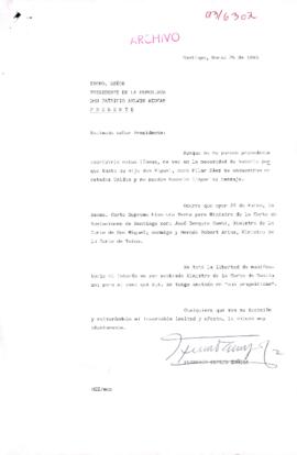 [Solicita aceptar su postulación como Ministro de la Corte de Apelaciones de Santiago]