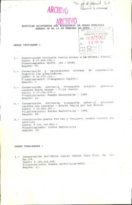 ["Noticias relevantes del Ministerio de Obras Públicas"]