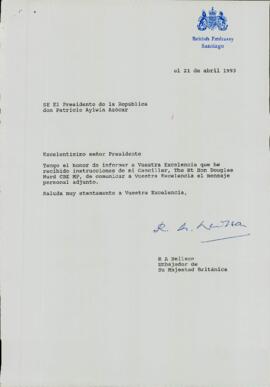 [Remite mensaje de Canciller británico]