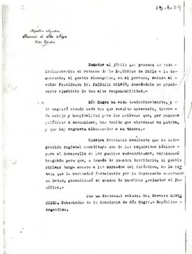 [Carta: felicitaciones por asunción al mando al Señor Presidente Patricio Aylwin  ]