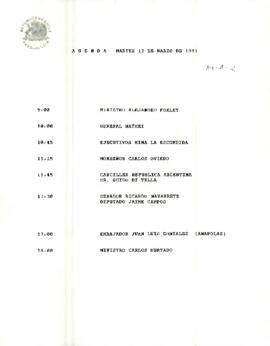Programa Presidencial, martes 12 de marzo 1991