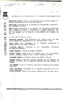 Encuentro Americana Latina, Caribe y Europa, Stgo. Chile del 13-15 de marzo 1991
