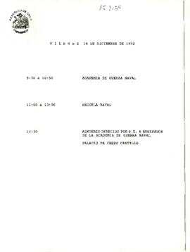 Programa Presidencial, viernes 18 de diciembre de 1992