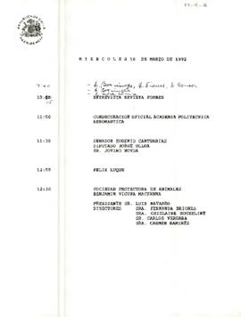 Programa Presidencial, miércoles 28 de marzo 1992