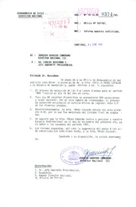 [Órden N°14.10.00 0374/93 de Gendarmería de Chile]