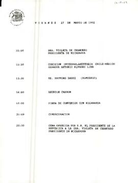 Programa Presidencial, viernes 27 de marzo de 1992