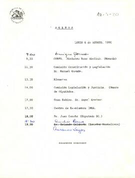 Agenda del 06 de Agosto de 1990