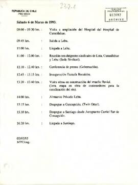 Programa Sábado 6 de Marzo de 1993.