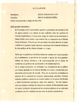 Ecuador-VI cumbre presidencial del grupo de RÍO.