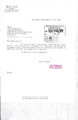 [Carta del Sociólogo Antonio Leal dirigida al Jefe de Gabinete Presidencial○3