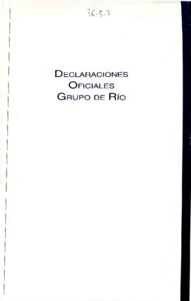 Declaraciones Oficiales Grupo de Río