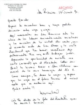 [Adjunta carta original del Presidente Fernando Collor de Mello entregando sus saludos con motivo del otorgamiento del Premio "Instituto de las Américas para la Democracia y la Paz]