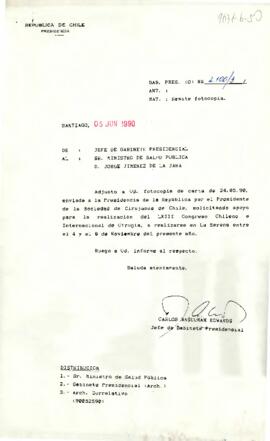 [Carta enviada por Presidente de la Sociedad de Cirujanos de Chile]