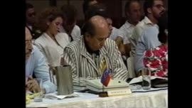 Imágenes del Presidente Aylwin en la Reunión Presidencial del Grupo de Río : video