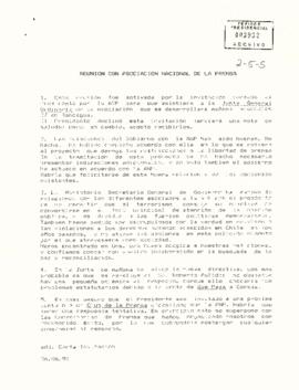 Reunión con Asociación Nacional de la Prensa ANP