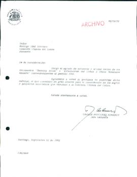 [Carta de respuesta del Jefe de Gabinete Presidencial dirigida al Vicepresidente Ejecutivo de la Comisión Chilena del Cobre]