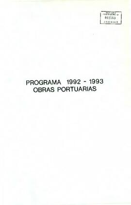 Programa 1992-1993 Obras Portuarias