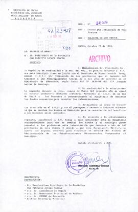 [Informa juicio entre la Municipalidad de Angol y el Instituto de Normalización Previsional]