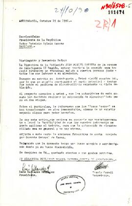 [Carta de la Población José Miguel Carrera de Antofagasta]