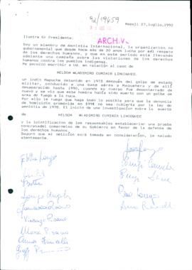 [Miembros de Amnistía Internacional solicitan investigar la muerte de un mapuche en 1973]