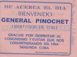 Se acerca el día bienvenido General Pinochet libertado de Chile