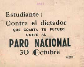 Estudiante: Contra el dictador que coarta tu futuro únete al Paro Nacional