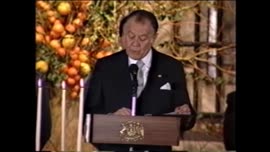Presidente Aylwin ofrece Banquete en honor al Presidente de Portugal Mario Soares en el Palacio de la Moneda: video