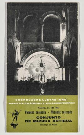 Programa: Serenata de medianoche. Conjunto de Música Antigua en Yugoslavia