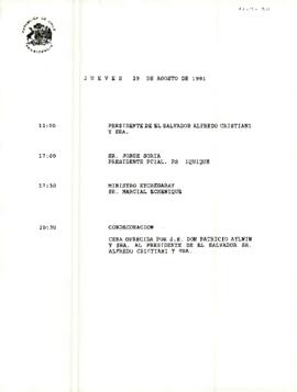 Programa Jueves 29 de Agosto de 1991