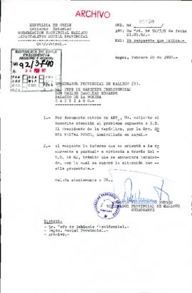 [Oficio de la Gobernación Provincial de Malleco mediante el cual da respuesta respecto solicitud ciudadana ]