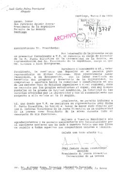 [Presenta renuncia a cargo de Director de Junta Directiva Universidad de La Serena]