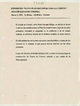 Exposición "Nuevo Plan Seccional para la Comuna" Municipalidad de Coronel