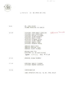 Programa lunes 15 de junio de 1992