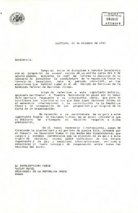 [Carta dirigida a Presidente República de Praga]