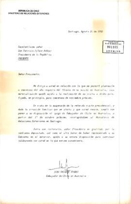 [Carta de Embajador de Chile en Australia]