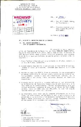 [Carta del Alcalde de La Granja dirigida al Jefe de Gabinete Presidencial]
