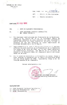 [Carta del Jefe de Gabinete Presidencial a Pedro Correa]