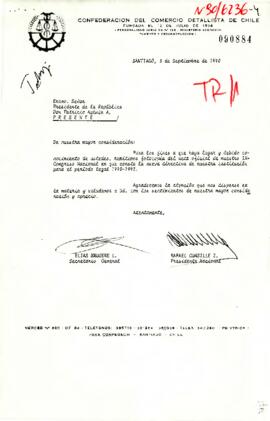 [Carta de Confederación del Comercio Detallista de Chile]