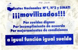 Sindicatos Nacionales N°1, N° 2 Y SINATI ¡¡¡movilizados!!!