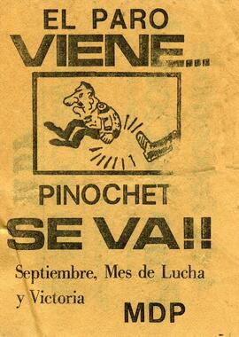 El paro viene...Pinochet se va!! Septiembre, mes de lucha y victoria