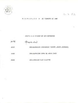 Programa Miércoles 9 de Febrero de 1994